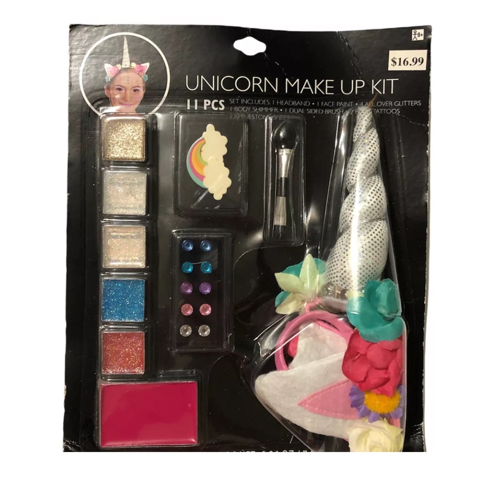 ⭐ Almar Kids Unicorn Makeup Kit 11 Pcs Girls Vanity Cosmetic Toy Set Gift NEW